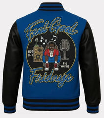 Big Wayne Grillz Gold Fronts varsity Jacket The Leather Fit