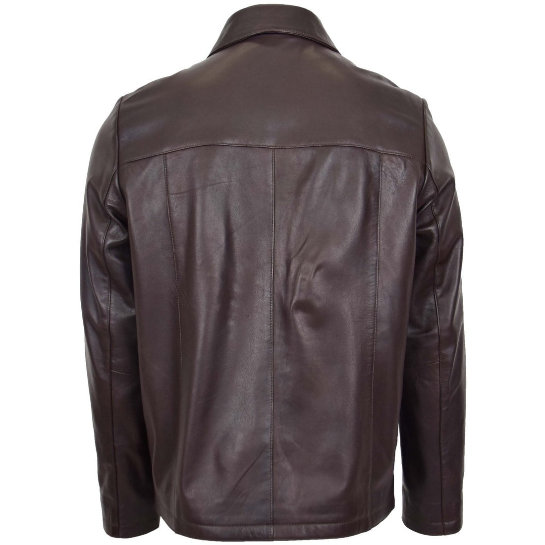 Brown Real Leather Jacket Men The Leather Fit
