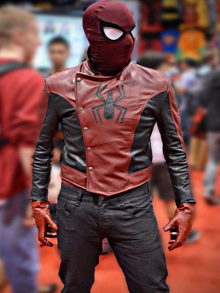 Red & Blue Leather Jacket The Leather Fit