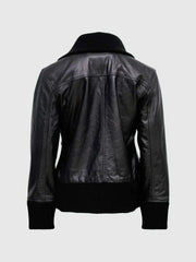 Black Leather Bomber Jacket The Leather Fit