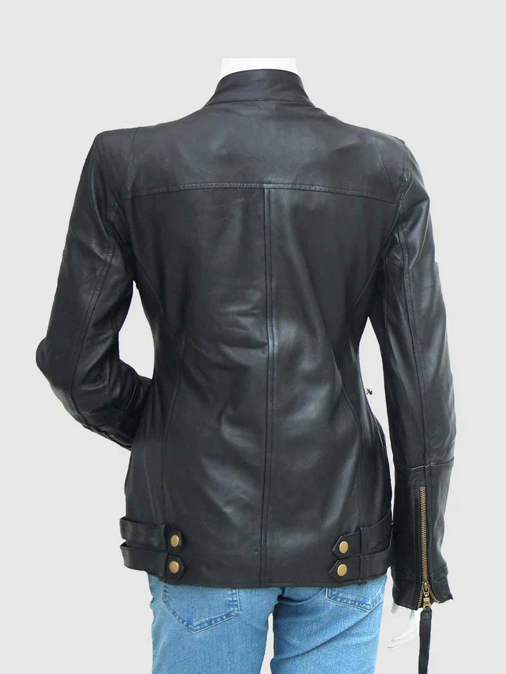 Gold Zipper Riding Jacket The Leather Fit
