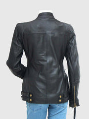 Gold Zipper Riding Jacket The Leather Fit