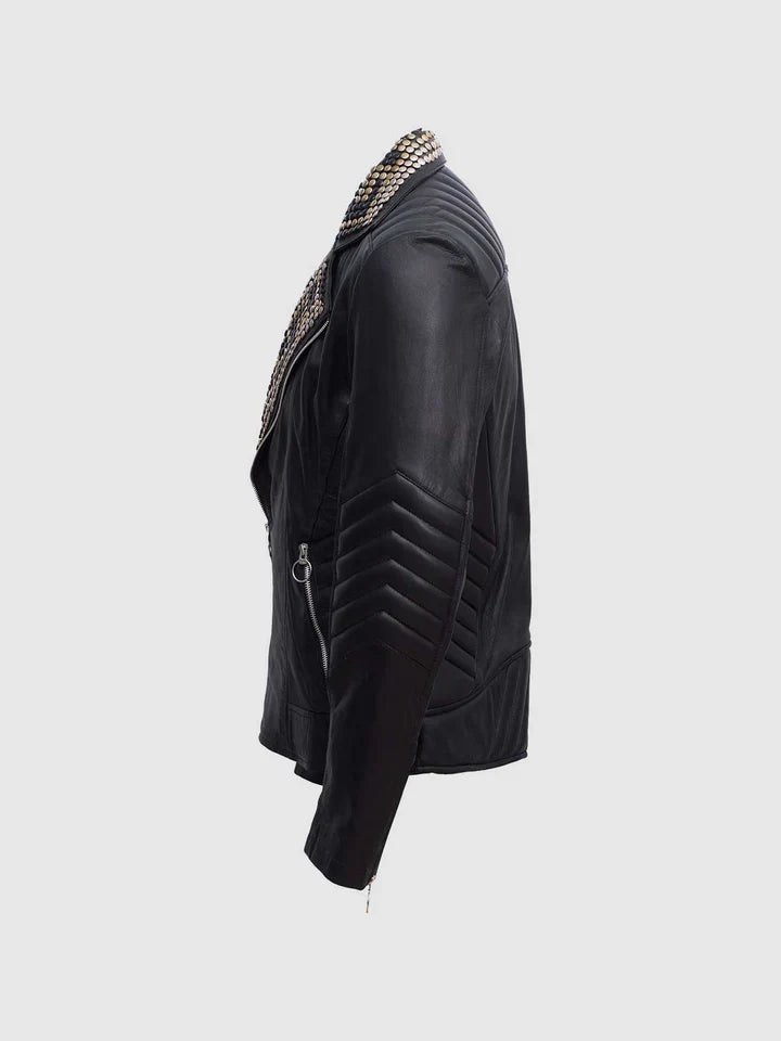 Classic Spiked Leather Jacket The Leather Fit