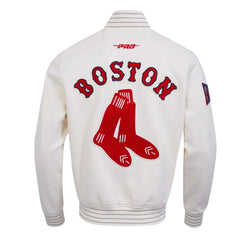 Boston Red Sox Logo Game Day Eggshell Jacket The Leather Fit