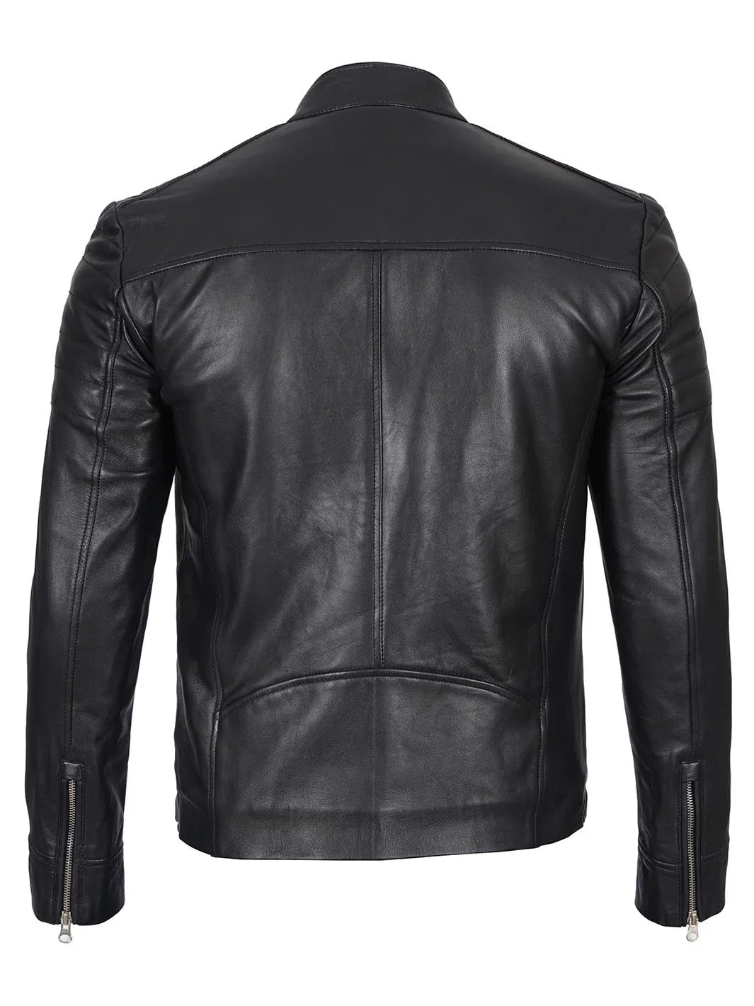 Carrie Men's Black Cafe Racer Leather Jacket The Leather Fit