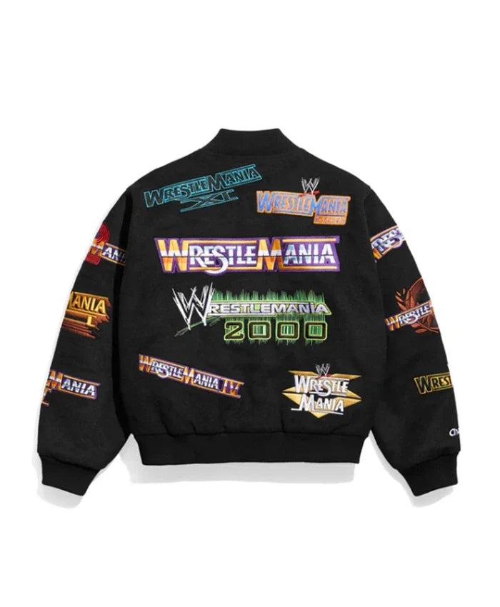 Wrestlemania 1 21 Varsity Jacket The Leather Fit