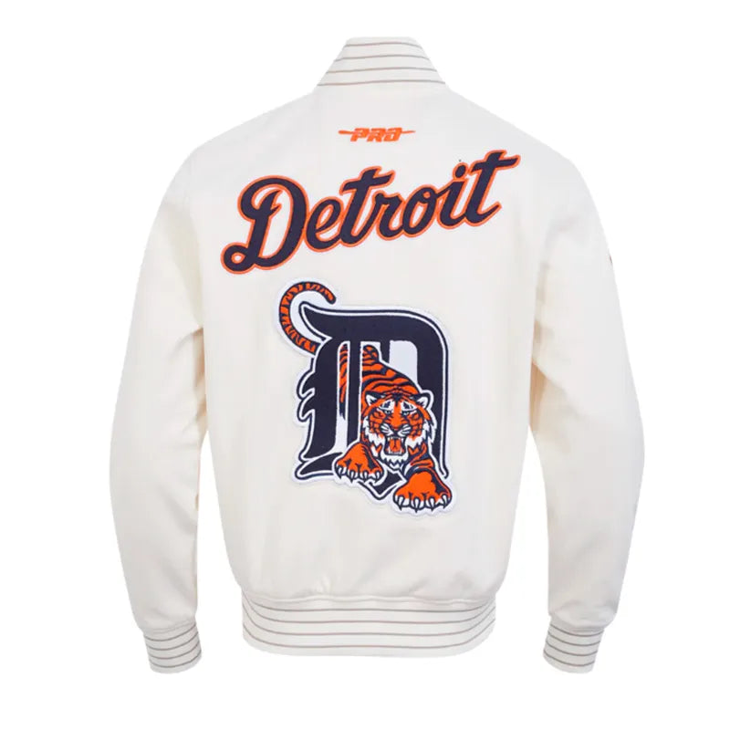 Detroit Tigers Logo Game Day Eggshell Jacket The Leather Fit