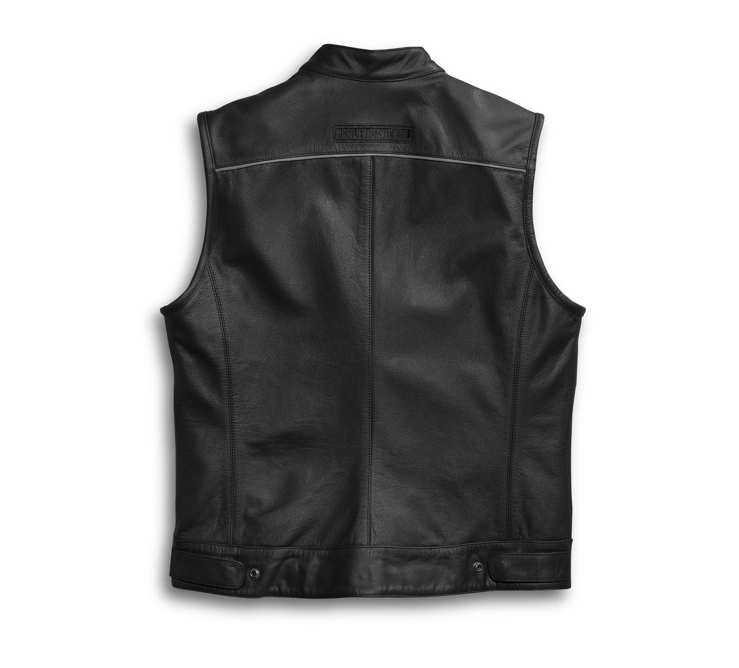 Men’s Foster Black Leather Vest The Leather Fit