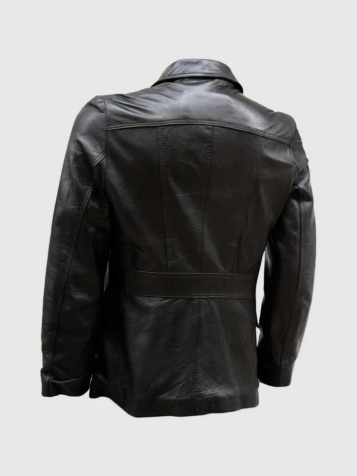 Black Biker Leather Jacket The Leather Fit