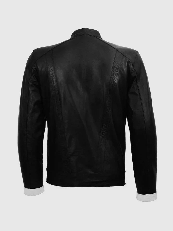 White Stripes Leather Jacket The Leather Fit