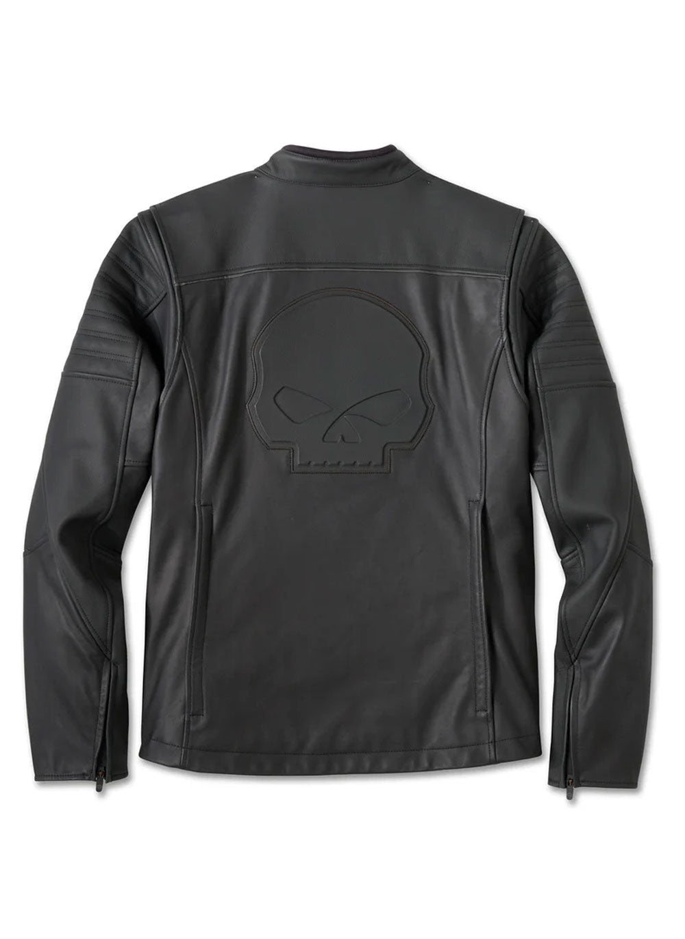 Willie G Skull Graphic Leather Riding Jacket The Leather Fit