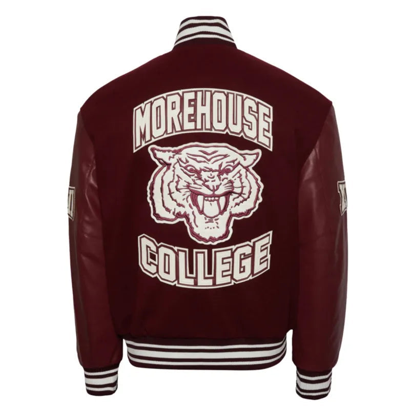 Morehouse College Maroon Varsity Jacket The Leather Fit