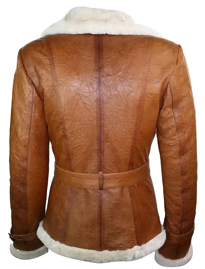 Rachael Aviator Double Breasted Leather Jacket The Leather Fit