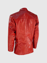 Classic Red Leather Blazer The Leather Fit