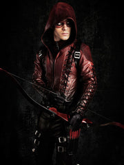 Maroon Leather Hoodie The Leather Fit