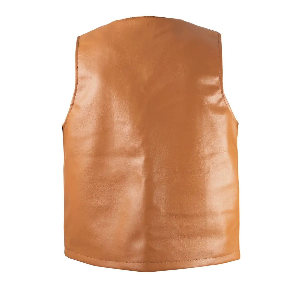 Men’s Camel Brown Leather Hunting Vest The Leather Fit