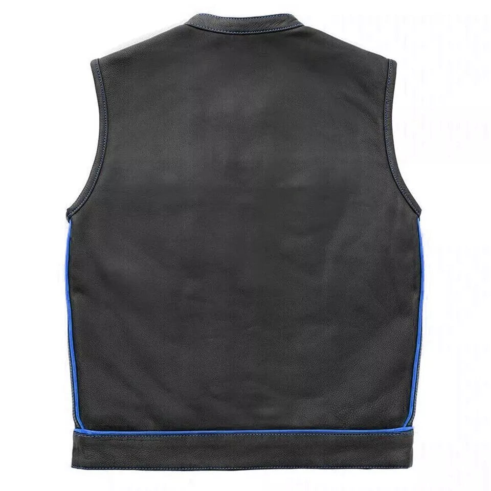 The Leather Fits Men’s Café Racer Vest – Minimalist Urban Rider Edition The Leather Fit