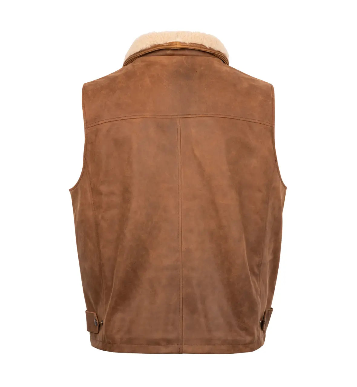 Mens Lone Pine Bourbon Classic Leather Vest The Leather Fit