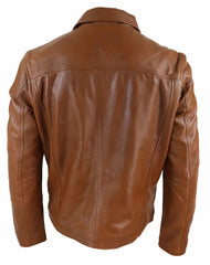 Real Leather Soft Nappab Tan Mens Jacket The Leather Fit
