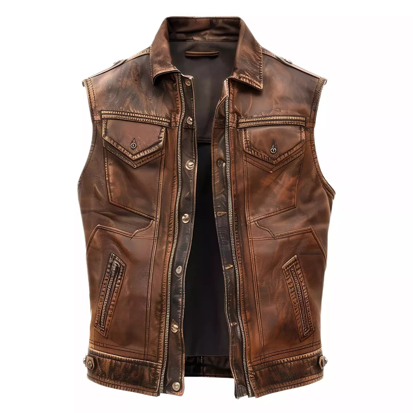 Handcrafted Vintage Leather Vest – Designed for Comfort and Character The Leather Fit