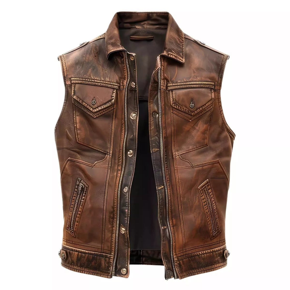 Handcrafted Vintage Leather Vest – Designed for Comfort and Character The Leather Fit