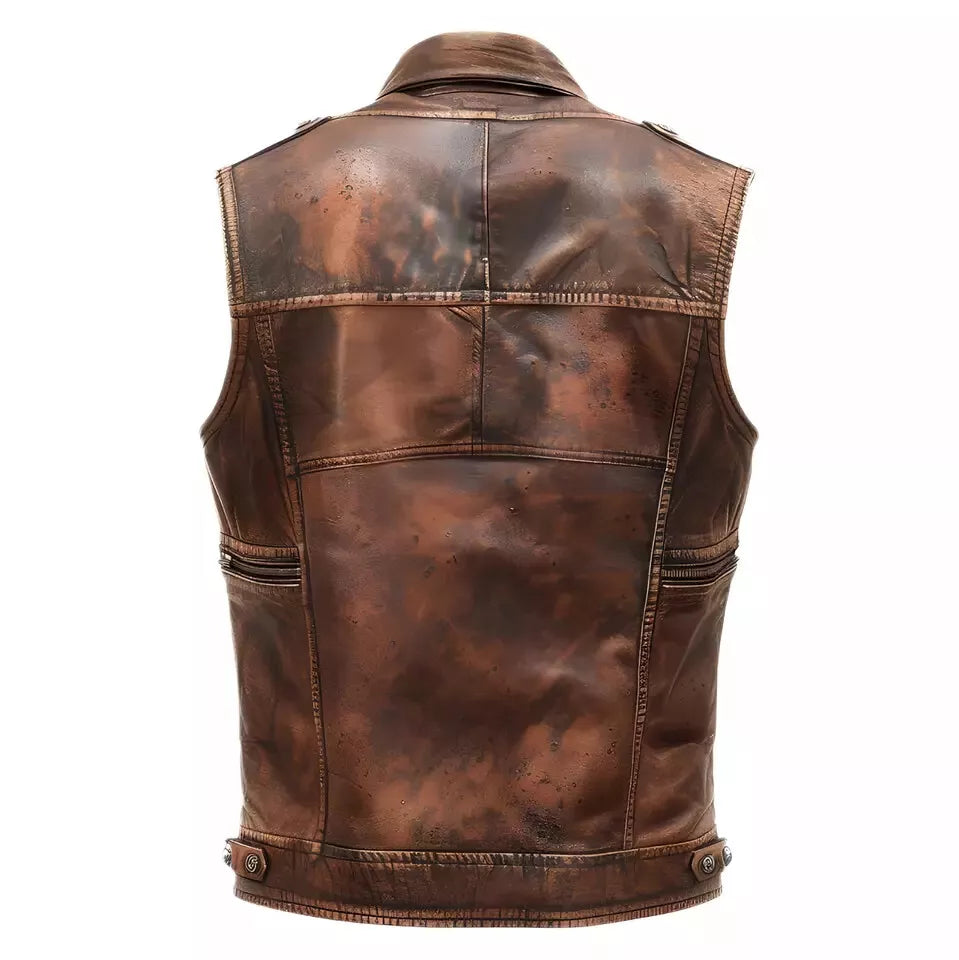 Handcrafted Vintage Leather Vest – Designed for Comfort and Character The Leather Fit