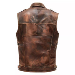 Handcrafted Vintage Leather Vest – Designed for Comfort and Character The Leather Fit