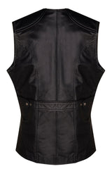 Black Quilted Leather Vest for Men The Leather Fit