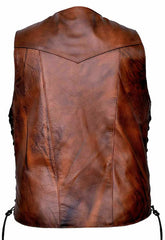 Vintage Brown Leather Vest for Men | The Leather Fits The Leather Fit