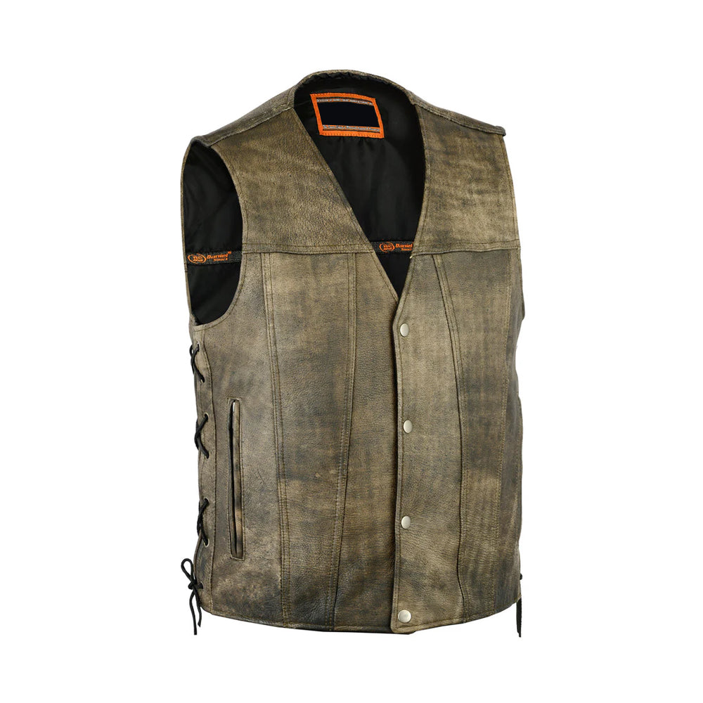 Classic Fit Men’s Leather Vest The Leather Fit