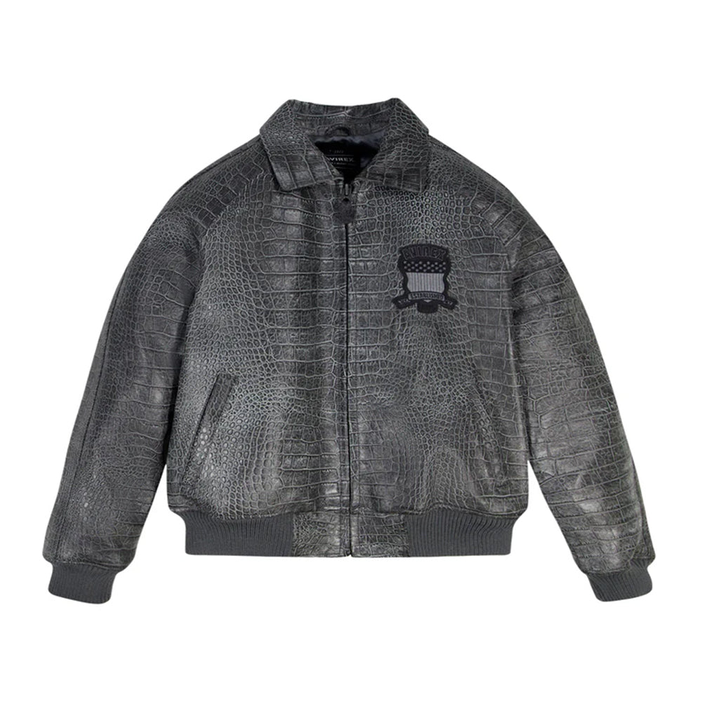 LIMITED EDITION DISTRESSED CROC ICON JACKET The Leather Fit