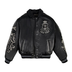 MENS CLASSIC BLACK GUTHAM LEATHER ICON JACKET The Leather Fit