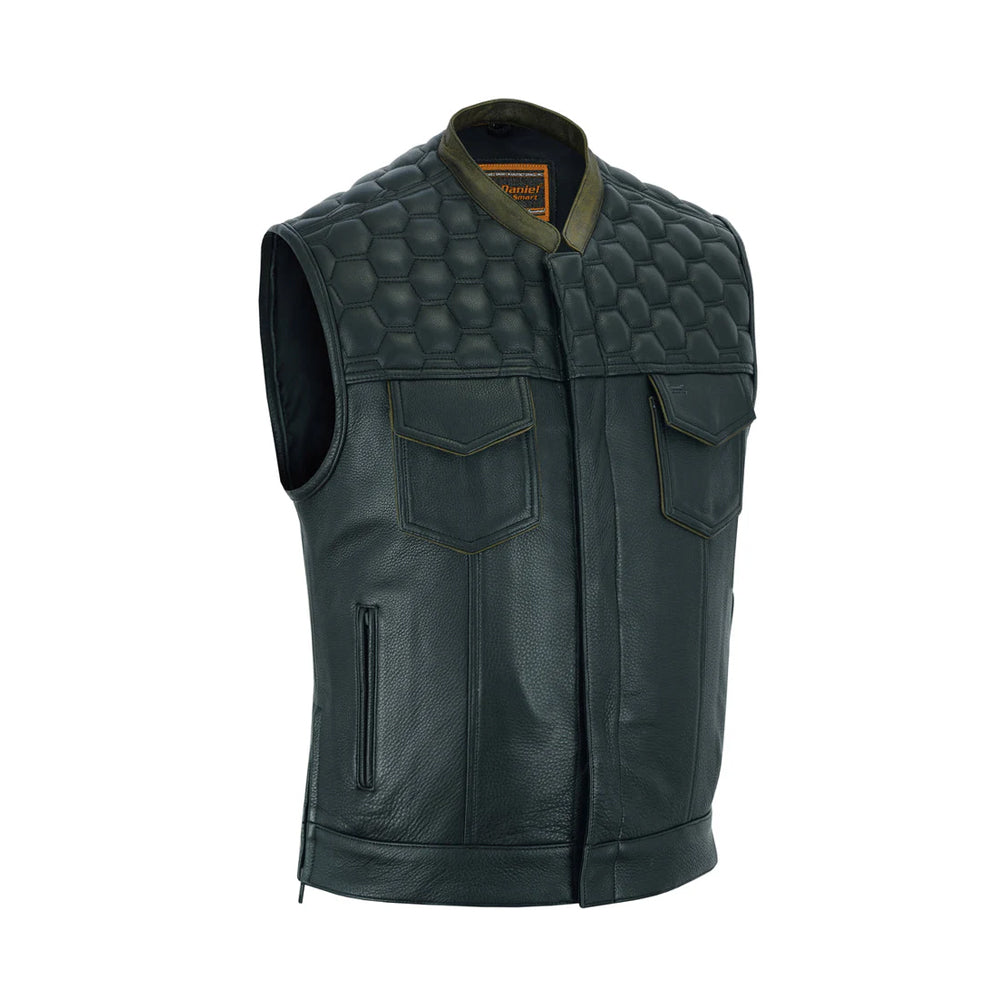Men’s Classic Leather Motorcycle Vest The Leather Fit