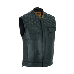 Men’s Classic Leather Motorcycle Vest The Leather Fit