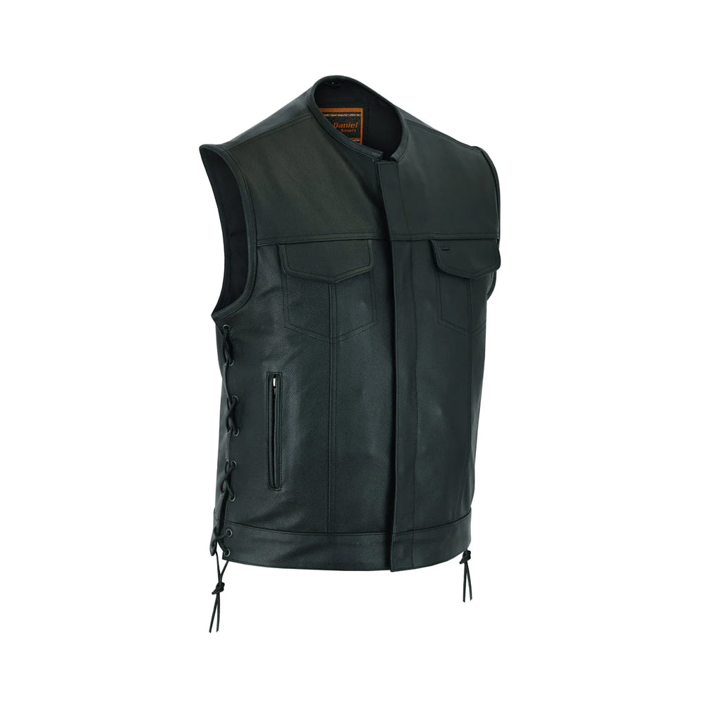 Men's Motorcycle Leather Vest The Leather Fit