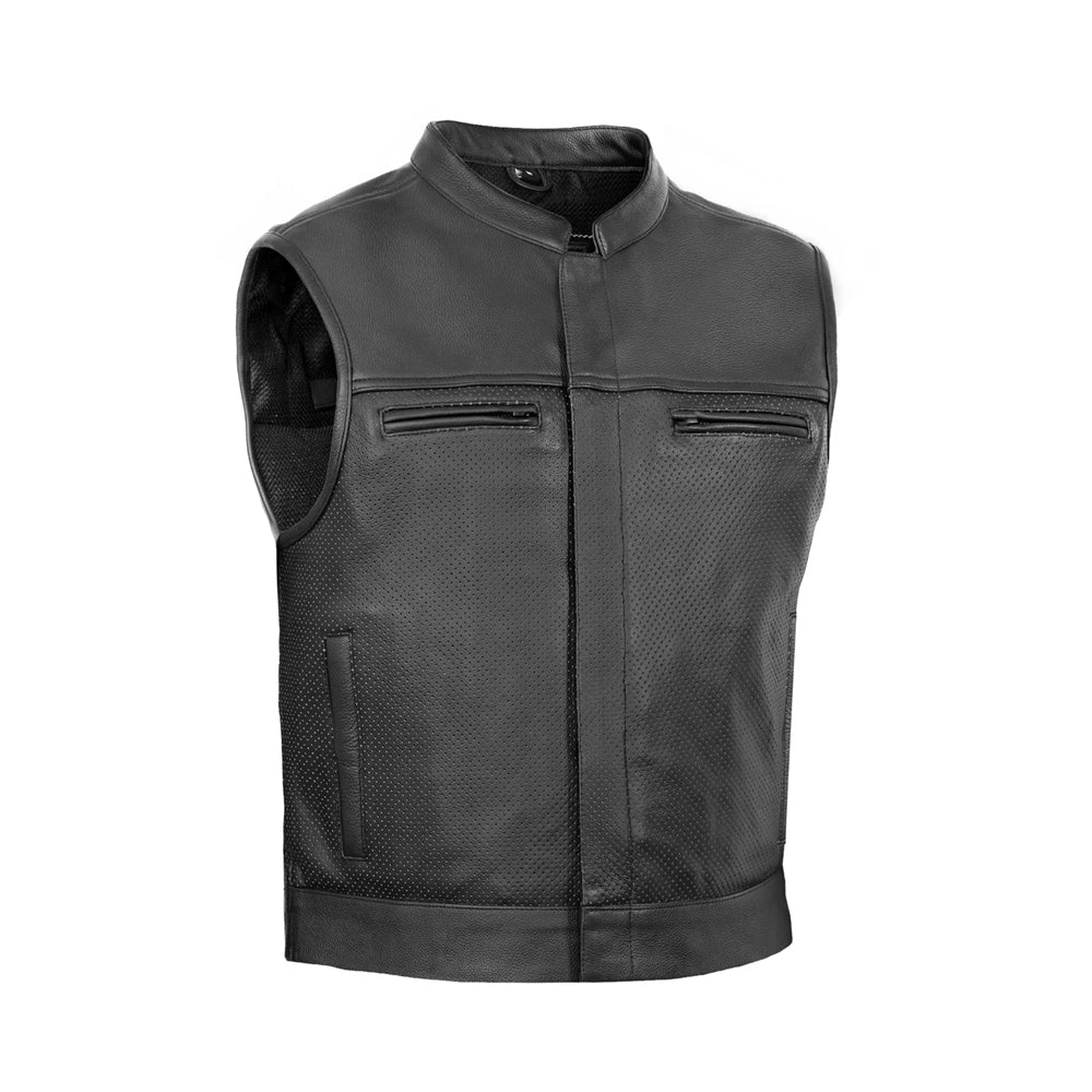Men’s Motorcycle Leather Vest The Leather Fit