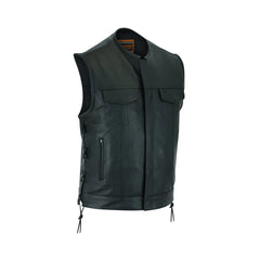 Men's Motorcycle Leather Vest The Leather Fit
