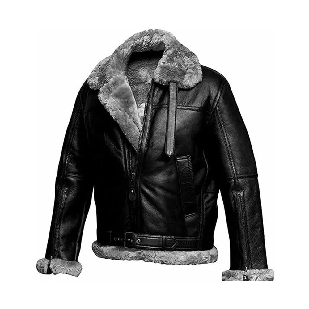Men’s RAF Aviator Pilot Shearling Leather Jacket The Leather Fit