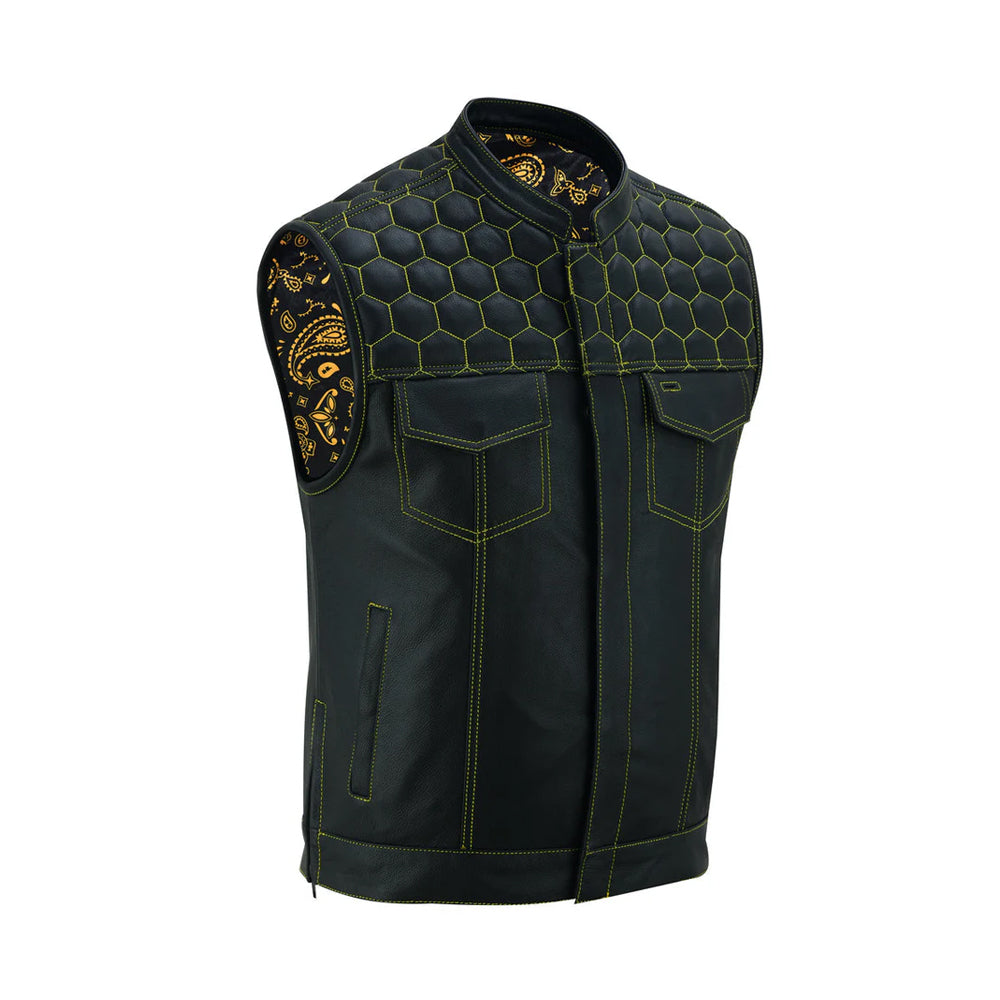 Premium Biker Style Leather Vest The Leather Fit