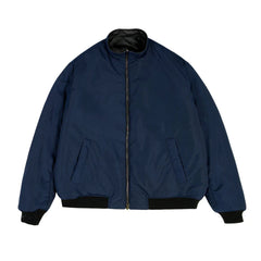 REVERSIBLE BLUE LEATHER TRACK JACKET The Leather Fit