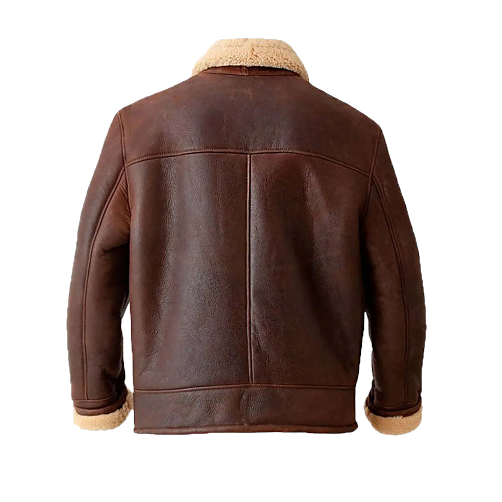 Andrews Men’s Brown Bomber Leather Jacket The Leather Fit