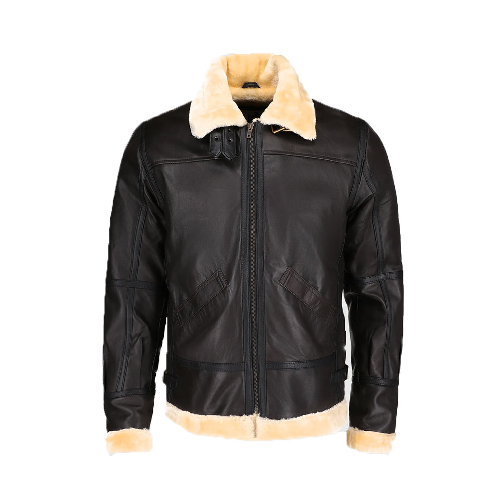 Steve Men’s Brown Bomber Leather Jacket The Leather Fit