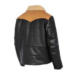 Nathan Men’s Black Bomber Shearling Leather Jacket The Leather Fit
