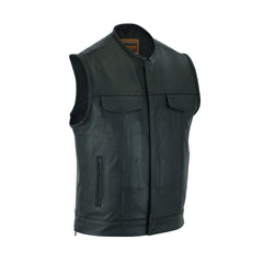 Vestra Men's Motorcycle Leather Vest The Leather Fit