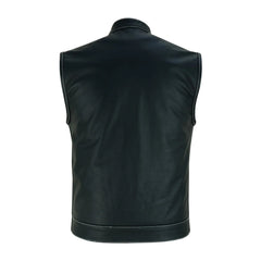 Men’s Street Style Leather Vest The Leather Fit