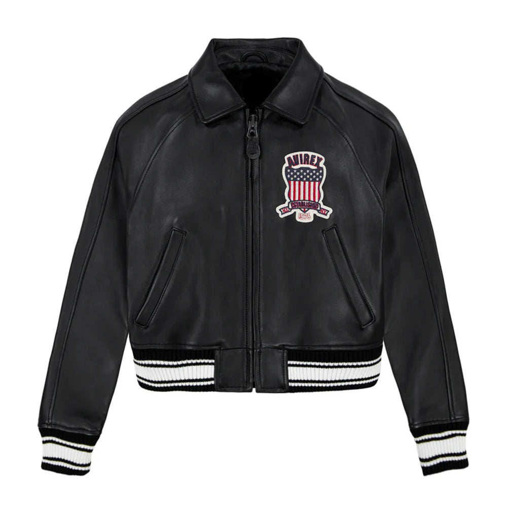 WOMEN CLASSIC CROPPED BLACK LEATHER ICON JACKET The Leather Fit