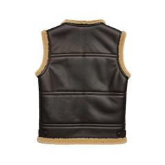 Italian Genuine Shearling Leather Vest With Soft Wool Lining The Leather Fit