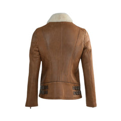 Women’s Jane B-3 Fur Sheepskin Bomber Jacket The Leather Fit
