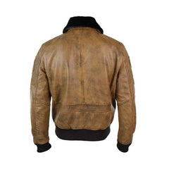 Mens Aviator Bomber Jacket The Leather Fit