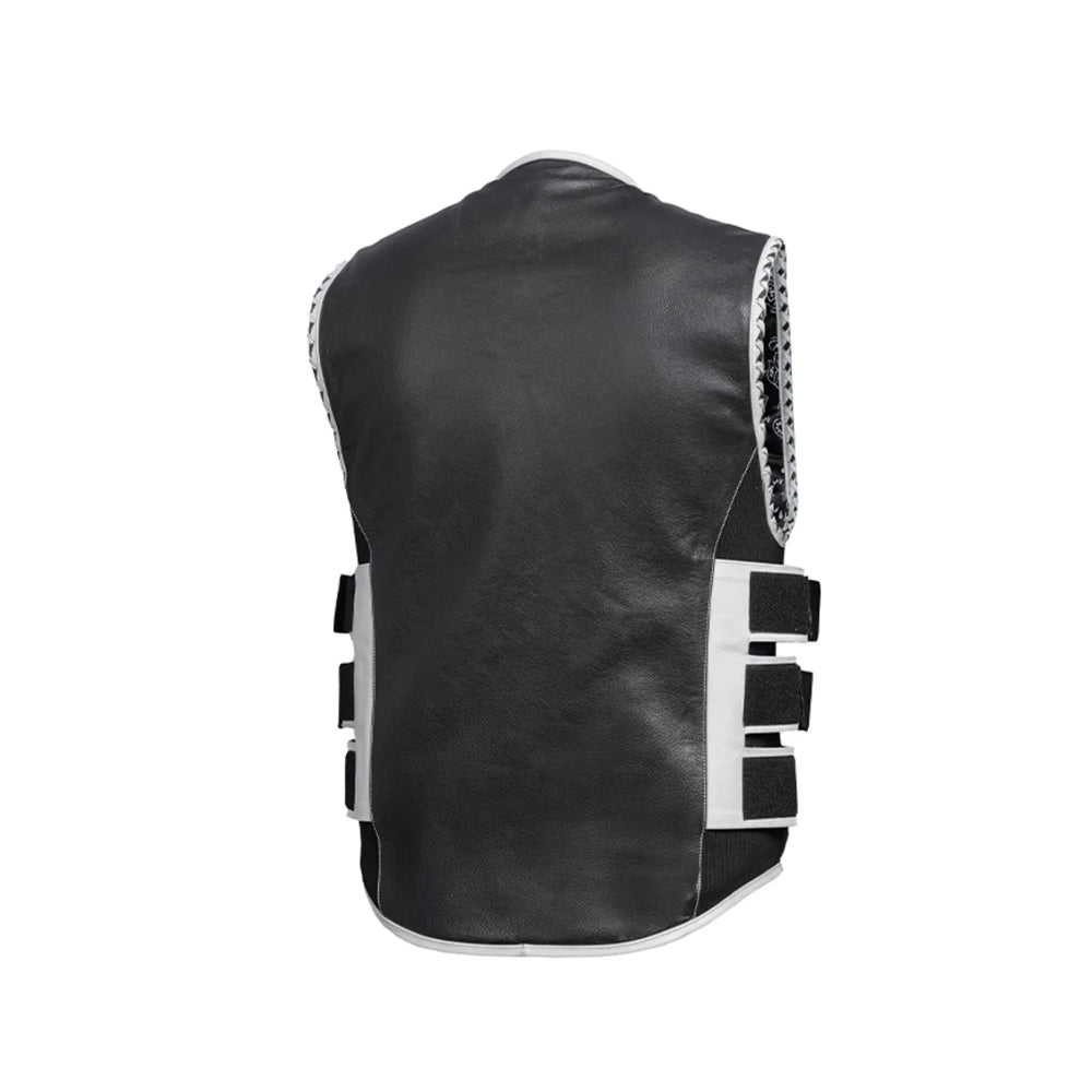 Blackline Men’s Motorcycle Leather Vest The Leather Fit